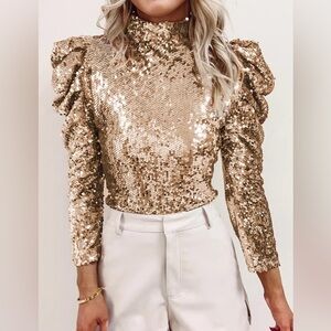 Sequin top New size M